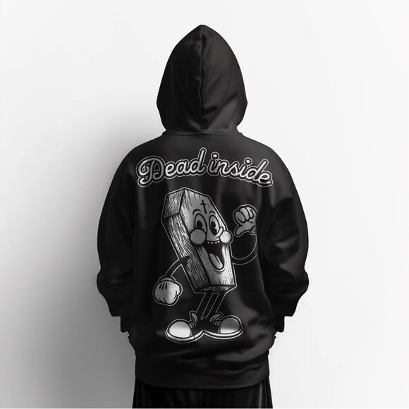 Dead Inside Pullover Black Hoodie 3XL Ink Poisoning Apparell - Picture 4 of 10